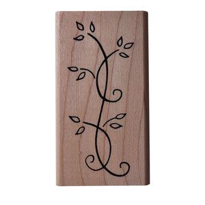 Decorative Tree Branch Rubber Stamp Wooden Block By DeNami Design